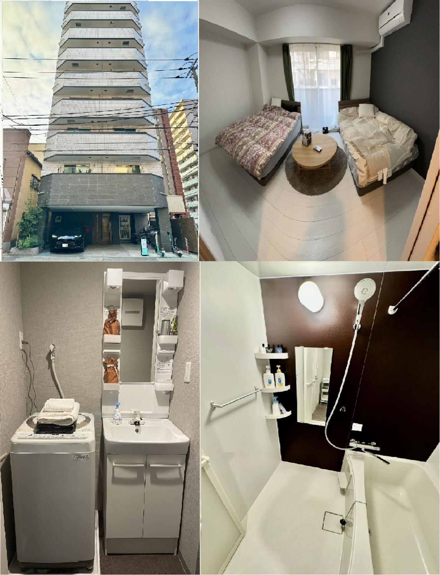 Calum Asakusa Imado Tokyoカルム浅草今戸ツインルーム新築民泊東京浅草隅田川今戸神社近くスカイツリー見えるコンビニコインランドリー近くある浅草駅まで徒歩圏内アクセス便利成田空港羽田空港銀座渋谷東京駅直通 Luaran gambar